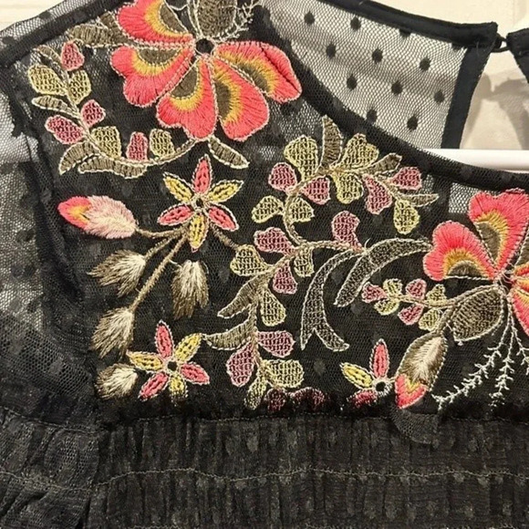 Anthropologie Maeve Samara mesh floral embroidered‎ dress size small - Picture 9 of 9